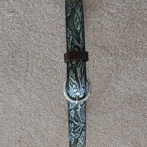 Full Grain Cowhide Belt Rabbit Hawk Design Size 26".